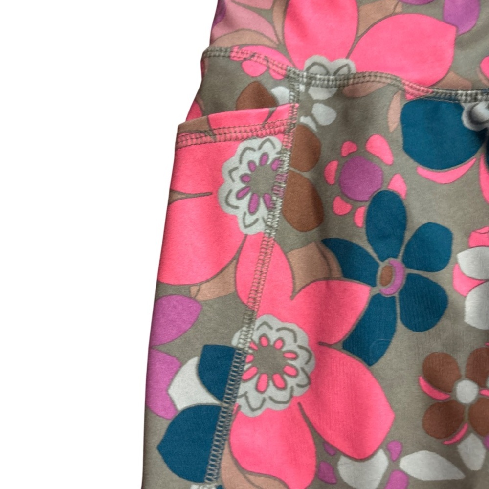 Girls / Athletic Works / Floral Print Leggings w/ pockets - Picture 3 of 5